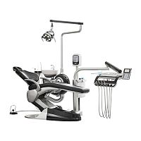 Dental unit with adjustable headrest M2+with hygiene systemwith delivery systemwith LED light