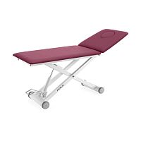 Electric massage table Nexus E-S2on casterswith adjustable height backrest2-section