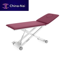 Electric massage table Nexus E-S2on casterswith adjustable height backrest2-section