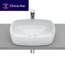 Countertop washbasin INSPIRA SOFT porcelainrectangularcontemporary