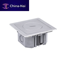Floor-mounted electrical box built-infor sockets