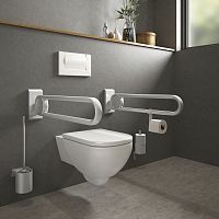 Aluminum grab bar Cavere straightwall-mountedfor healthcare facility