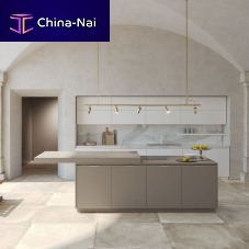 Contemporary kitchen ERAwood veneerglassisland