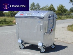 Container trash can MGBS 1100.000-KSsteelwith wheelsindustrial