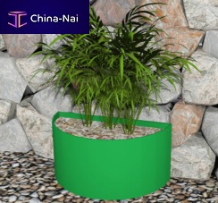 Plastic planter HALF MOONsemicircularcontemporaryfor playground