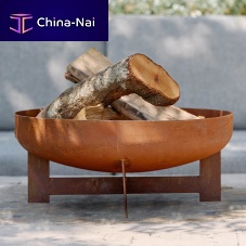 Wood-burning fire pit steelroundblack