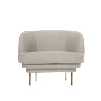 Contemporary armchair CORNICEvelvetblackblue
