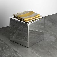 Contemporary stool CUBEstainless steel base