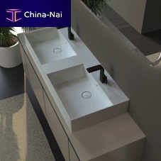 Countertop washbasin APPLIGHT 120ceramicdouble2-hole