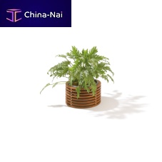 Mahogany planter OSIANNAplasticroundcontemporary