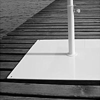 Galvanised steel umbrella ground anchor painted steel