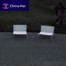 Contemporary fireside chair HI TECHfabricleatherstainless steel