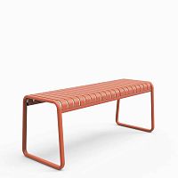 Contemporary garden bench Brightonaluminiumwithout backrestwithout armrests