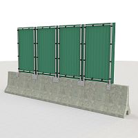 Noise barrier with modular panels RAPIDA PVCpolypropylenefabric