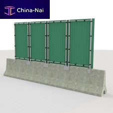 Noise barrier with modular panels RAPIDA PVCpolypropylenefabric