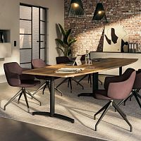 Contemporary chair TRIESTindoorplasticmetal base