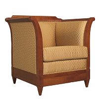 Traditional armchair VERONAleatherwoodenblack