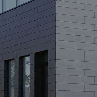 Panel cladding SYMMETRICAL WITH INVISIBLE FIXTUREslatetexturedbrushed