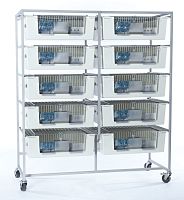 Guinea pig veterinary cage 5053101Smodular10-compartmentstainless steel