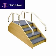 Straight rehabilitation staircase RH018with 2 handrails