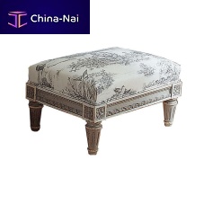 Louis XVI footrest ART. 8472fabricwooden