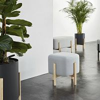 Contemporary pouf ASHIfabricashsquare
