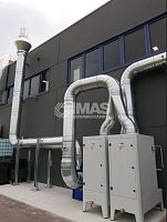 Activated carbon filtration unit FOCAVOC-free liquiddust