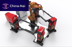 Robotic welding cell for machine tools