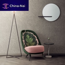 Contemporary fireside chair CALATEAfabricgreenpink