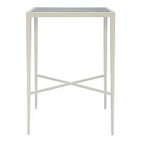 Traditional high bar table AZIMUTH tempered glassaluminumsquare