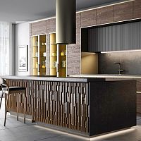 Contemporary kitchen Brooklinwoodenislandcustom
