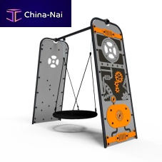 Galvanised steel swing BIRDNEST INDUSTRIAL powder-coated steelHDPEplayground