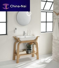 Wooden washbasin stand SIBILLA