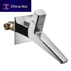 Handbasin mixer tap CLICK: 373081wall-mountedchromed metalbathroom
