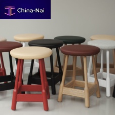 Contemporary stool ALBERToakbeechupholstered