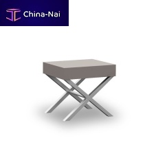 Contemporary bedside table VANI V002Bwood veneerlaminatemetal base