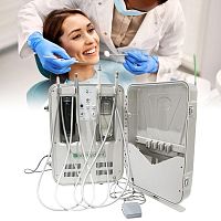 Portable dental unit with monitor