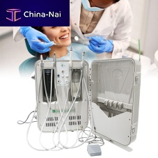 Portable dental unit with monitor