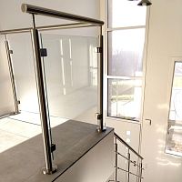 Glass railing with panelsindoorfor stair