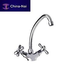 Countertop double-handle mixer tap 3109Cchrome-plated brassnickelkitchen