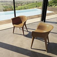 Contemporary chair DORALEEindoorleatherchromed metal base