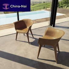 Contemporary chair DORALEEindoorleatherchromed metal base