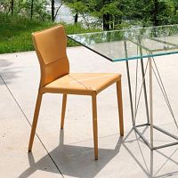 Contemporary chair SARAHoutdoorindoorleather