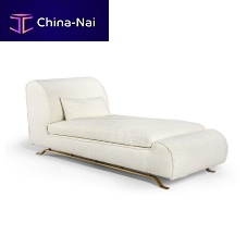 Contemporary chaise longue DENVER fabricleathermetal
