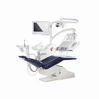 Dental treatment unit with chair OPPORTUNITY TOPwith adjustable headrestwith monitorwith hygiene system