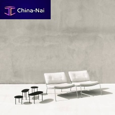 Contemporary fireside chair FROGfabricropestainless steel