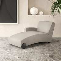 Contemporary chaise longue TRANSITfabricwooden1-person