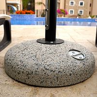 Galvanised steel patio umbrella base 29powder-coated steelhigh-performance concretefiber-reinforced concrete