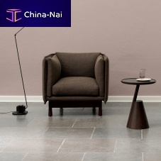 Contemporary club chair KITEleathersolid woodMDF