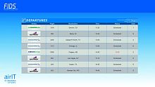 Airport flight information display system FIDS